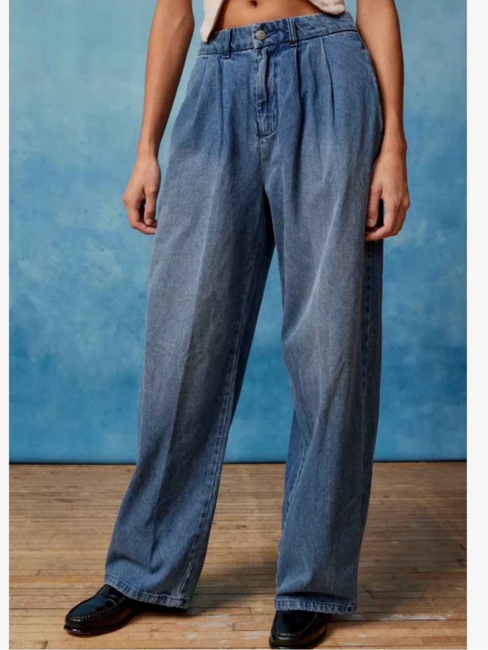 BDG Urban Outfitters Grandpa Baggy Trouser Jean medium wash wide-leg Sz 30